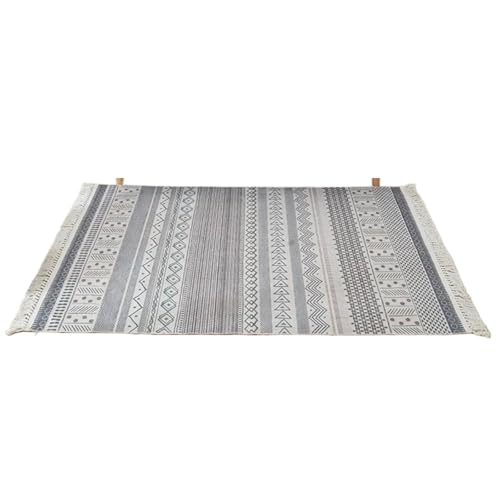 YXADGML Webteppich Teppich for Wohnzimmer Baumwolle Leinen handgewebt Schlafzimmer Teppich Quaste Bodenmatte Gebet Tatami-Matte(50x160cm,Style2) von YXADGML