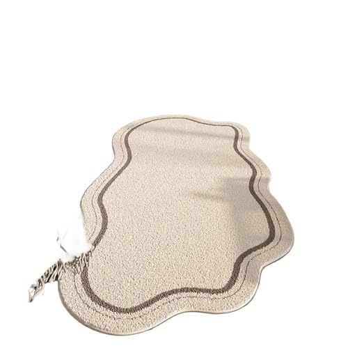 YXADGML Webteppich Unregelmäßiger Wohnzimmerteppich, Schlafzimmer-Nachttischteppich, Plüsch-Couchtischteppich, weiche und Bequeme Teppiche(50x80cm,Style2) von YXADGML