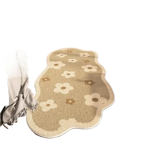 YXADGML Webteppich Unregelmäßiger Wohnzimmerteppich, Schlafzimmer-Nachttischteppich, Plüsch-Couchtischteppich, weiche und Bequeme Teppiche(50x80cm,Style4) von YXADGML