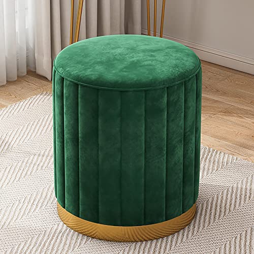 Ottomane Fußstütze aus Samt in Beige – Moderner runder gepolsterter Fußhocker, perfekt für Wohnzimmer oder Schlafzimmer – kleiner Ottomane Hocker Ottomane Fußstütze aus Samt in Beige – Moderner runder gepolsterter Fußhocker, perfekt für Wohnzimmer oder Schlafzimmer – kleiner Ottomane Hocker von YXBDD