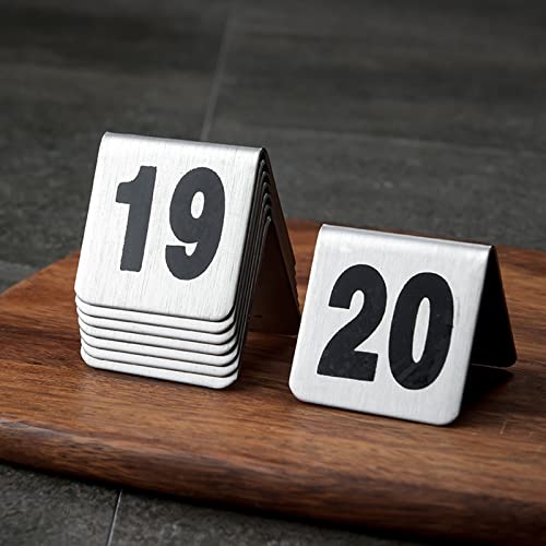 YXCNP Table Number Table Signs Double-Side Digital Tags Restaurant Table Number Card - Made Of Stainless Steel/1 To 100/5 * 5Cm/1 To 100/5 * 5Cm von YXCNP