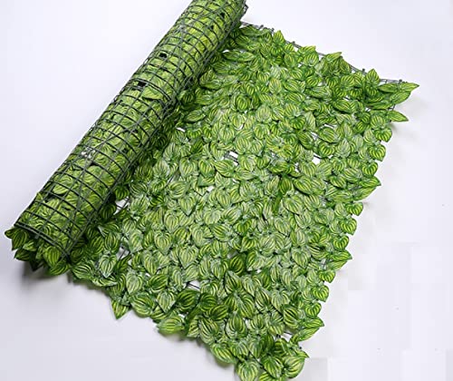 YXCUIDP Künstliche Efeu Garten Sichtschutz, Bprtcra Balkon Blätter Zäune Sichtschutz, Hecken Zaun und künstliche Efeu Blatt Dekoration Type K (0.5X3M) von YXCUIDP