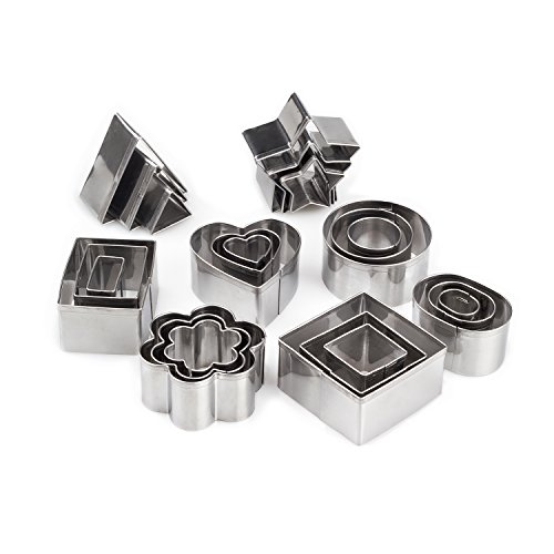 Ausstechformen-Set aus Metall – Frühlings- und Oster-Ausstechformen/Mini-geometrische Formen, Ausstechformen für Kinder, Ostern, 24 Stück von YXChome