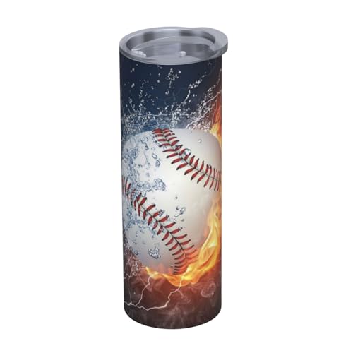 YXDVPALNE Ein Bild von einem Baseball in Wasser und Feuer Wasserflasche Isolierte 20 Unzen Edelstahl Becher Vakuum Tumbler Wasser Flasche YXDVPALNE Ein Bild von einem Baseball in Wasser und Feuer Wasserflasche Isolierte 20 Unzen Edelstahl Becher Vakuum Tumbler Wasser Flasche von YXDVPALNE