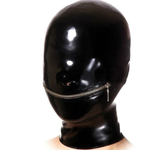 YXFHHY Latex-Gummi-Maske Anzug Schwarz Halloween Club Party Kostüm Cosplay Haubenabdeckung Bondage-Latex-Maske BDSM-Maske Fetisch Kopfhaube Latex Cosplay Reißverschluss Hinten 100% YXFHHY Latex-Gummi-Maske Anzug Schwarz Halloween Club Party Kostüm Cosplay Haubenabdeckung Bondage-Latex-Maske BDSM-Maske Fetisch Kopfhaube Latex Cosplay Reißverschluss Hinten 100% von YXFHHY