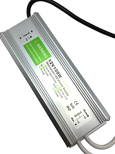 YXH® Transformator 100W LED Streifen Modultreiber 12v Energiequelle Beleuchtung IP67 Außenbeleuchtung ,Ac 90-265v Lichttransformator von YXHL