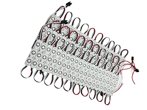 YXHL RGB LED Modul 12V farbenreiche Jagd 60 pcs adressierbare Traum Farbe LED Ladenfront Licht mit Band Kleber… von YXHL