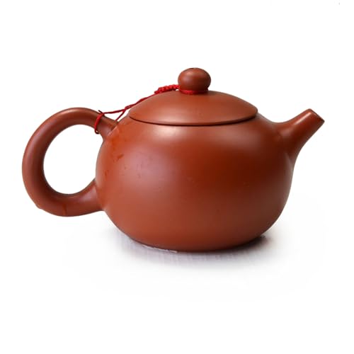 Teekanne, chinesischer Yixing-Ton, Xishi-Topf, 200 ml, Zisha ZiNi Gongfu Cha für losen Tee (Rotbraun) von YXHUPOT