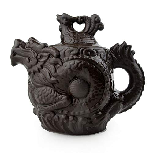 Teekanne Chinesischer Yixing Dragon Phoenix Zisha Gongfu Teekanne Zini für losen Tee (340 ml) von YXHUPOT