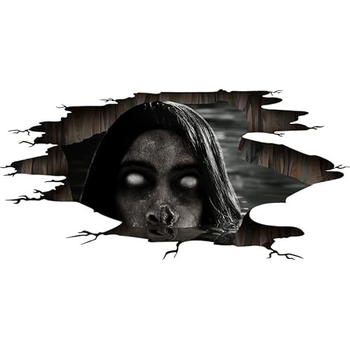 YXHZVON 2 Stück Halloween Bodenaufkleber Wassergeist Wandaufkleber Halloween 3D Wand Aufkleber Papier Schlafzimmer, Geist Dekorative Malerei Wanddekoration Halloween Wandaufkleber von YXHZVON