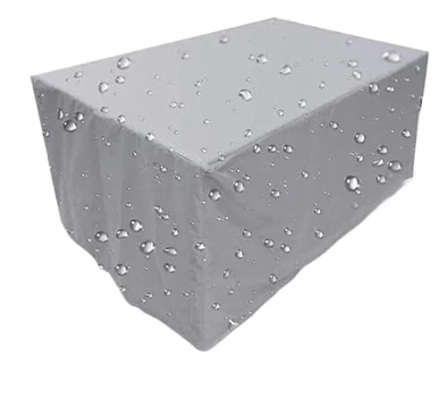 Deckbox-Abdeckung, Möbel-wasserdichte Abdeckung for Rattan-Tisch, Würfelstuhl, Sofa, Regen, Garten, Terrasse, Schutzhülle, Schwarz und Silber Gartenbox Abdeckung(Silver,155X95X68cm) von YXINAER