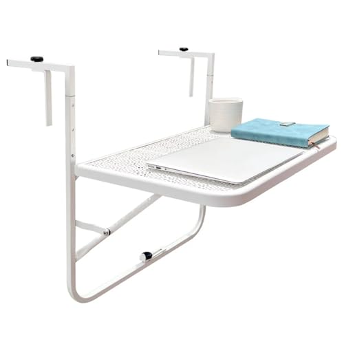 Der Balkon-Hängetisch kann so eingestellt werden, dass er wasserdicht angehoben, die Nachahmung zusammengeklappt und das Geländer aufgehängt Balkontisch Hängend(WHITE) von YXINAER