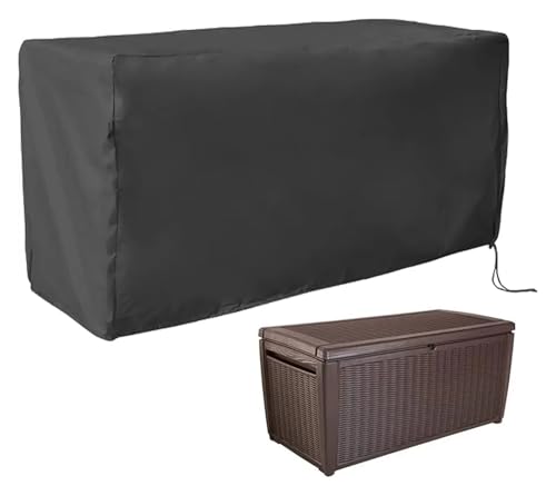 Große Deckbox-Abdeckung, wasserdicht, strapazierfähig, for den Innenhof, Fußhocker, for alle Wetterbedingungen im Freien Gartenbox Abdeckung(143x69x59cm) von YXINAER