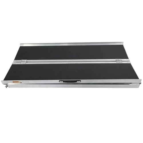 YXINAER Rollstuhlrampe Klappbar 3ft/6ft/10ft Aluminium Multi-Klapp Rollstuhl Scooter Mobilität Rampe Tragbare(6FT 72in x 28in) von YXINAER