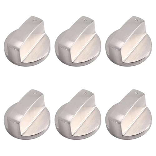 6-teilige Herdknöpfe, 6 mm Gasherdknöpfe, Ersatz-Metallknöpfe for Küchengasöfen von YXIUEYINGE