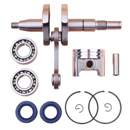 YXIUEYINGE Kurbelwellen-Kurbellager-Öldichtung und 37-mm-Kolbenring-Kit passend for STI MS170 MS 170 017 Kettensägenmotor Motorteile YXIUEYINGE Kurbelwellen-Kurbellager-Öldichtung und 37-mm-Kolbenring-Kit passend for STI MS170 MS 170 017 Kettensägenmotor Motorteile von YXIUEYINGE