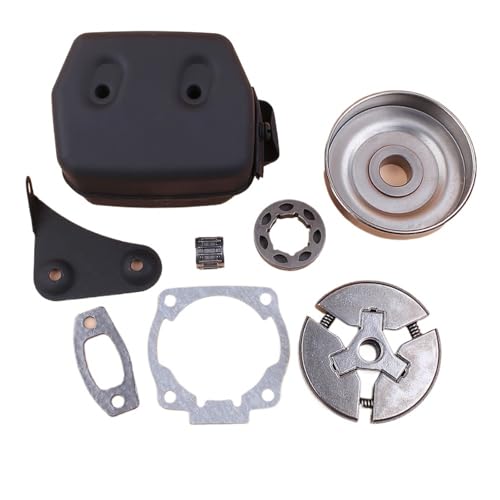 YXIUEYINGE Schalldämpfer Auspuff 3/8 "Kupplung Trommel Kettenrad Felge Dichtung Kit Fit for HUS 51, 55, 55 for Rancher Gas Kettensägen Ersatzteile von YXIUEYINGE