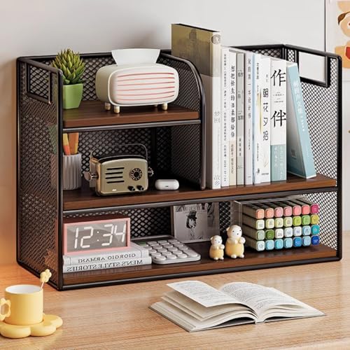 YXLLGS 3-stöckiges Kleines regall - Schreibtisch Regal regalaufsatz, mit Gitterplatte, Mini Regal for die Oberseite Schreibtischs YXLLGS 3-stöckiges Kleines regall - Schreibtisch Regal regalaufsatz, mit Gitterplatte, Mini Regal for die Oberseite Schreibtischs von YXLLGS