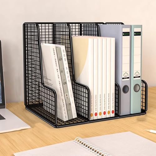 YXLLGS Kleines Regal, Mini, Papiersortierer, Schreibtisch Regal, Schreibtisch regalaufsatz for zuhause oder die Schule(Black,23cm/9in) von YXLLGS