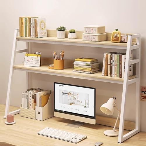 YXLLGS Kleines Regal, Mini Regal for Computermonitor, 2-stöckiges Display-Rack, Schreibtischregal for Home Office, Wohnheimregale(75CM/29IN) von YXLLGS