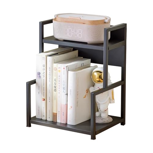 YXLLGS Kleines Regal, Schreibtisch Regal, Schreibtisch regalaufsatz for die Oberseite des Schreibtischs for Küche, Zuhause(Black,37cm/14in) von YXLLGS