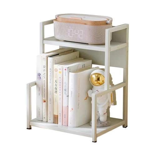 YXLLGS Kleines Regal, Schreibtisch Regal, Schreibtisch regalaufsatz for die Oberseite des Schreibtischs for Küche, Zuhause(White,37cm/14in) von YXLLGS