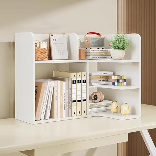YXLLGS Kleines Regal, Schreibtisch-bücherregal, Schreibtisch regalaufsatz for die Oberseite des schreibtischs(White,60cm/23in) von YXLLGS