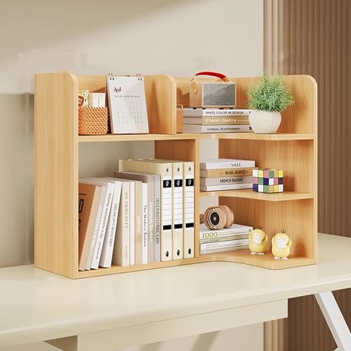 YXLLGS Kleines Regal, Schreibtisch-bücherregal, Schreibtisch regalaufsatz for die Oberseite des schreibtischs(Yellow,80cm/31in) von YXLLGS