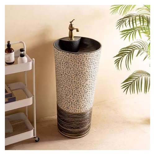 32" Hohe Standwaschbecken-Sets, Einteiliges Badezimmerwaschbecken Mit Haltbarkeit Des Ablassventils, Für Die Schule Im Bürogebäude(Set 2) von YXLYFDLY