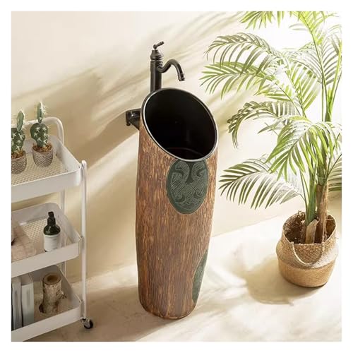 Einteiliges Badezimmerwaschbecken Für Den Innenbereich Mit Abflusskombination, Stabiles Standwaschbecken Und Aufsatzwaschbecken Für Küchentoiletten, Langlebige Nutzung(Set 5) von YXLYFDLY