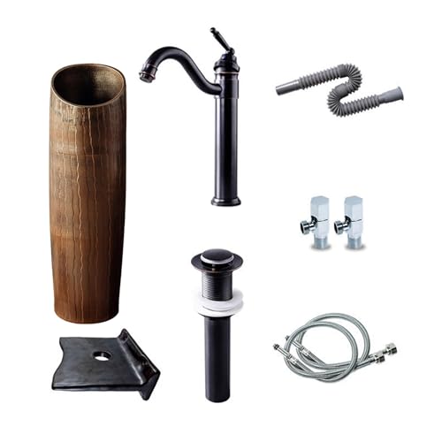 Einteiliges Standwaschbecken, Aufsatzwaschbecken Für Drinnen Und Draußen Und Badezimmerwaschbecken Mit Abflusskombination, Langlebige Nutzung(Set 5) von YXLYFDLY