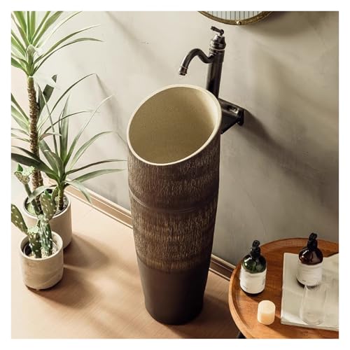 Einteiliges Standwaschbecken, Aufsatzwaschbecken Für Drinnen Und Draußen Und Badezimmerwaschbecken Mit Abflussrohr, Einfach Zu Montieren(Set 1) von YXLYFDLY