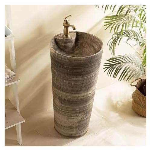 Standwaschbecken Im Vintage-Design, Kratzfestes Aufsatzwaschbecken Und Einteiliges Badezimmerwaschbecken Mit Wasserhahn, Für Drinnen Und Draußen(Set 5) von YXLYFDLY
