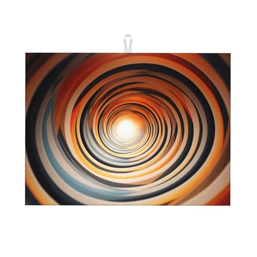 Abtropfmatte aus Mikrofaser, große Größe, 45,7 x 61 cm, Küchen-Abtropfmatte (Schwarz/Rot/Blau) von YXLymxDAMAI