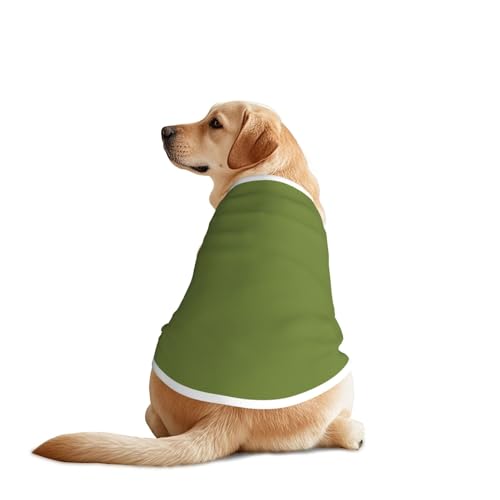 Dunkelgrüne Hundekleidung – atmungsaktives, weiches Hundekostüm, modische und bequeme T-Shirts für mittelgroße und große Hunde von YXLymxDAMAI
