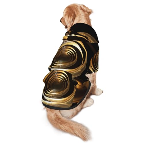 Hunde-Kapuzenpullover für mittelgroße und große Hunde, transparenter weißer Aperture Wintermantel, Schwarz Hunde-Kapuzenpullover für mittelgroße und große Hunde, transparenter weißer Aperture Wintermantel, Schwarz von YXLymxDAMAI