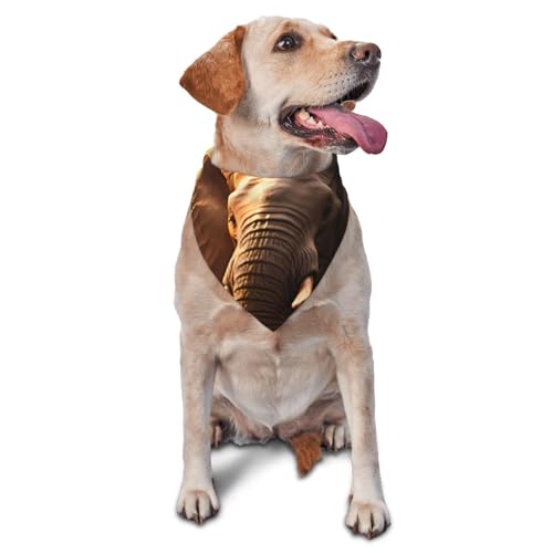 Hundehalstücher mit laufenden Elefanten, Dreieckstuch für kleine bis mittelgroße und große Hunde und Katzen von YXLymxDAMAI
