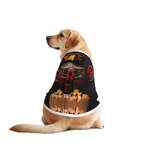 Schöne Adler-Totem-Hundekleidung – atmungsaktives, weiches Hundekostüm, modische und bequeme T-Shirts für mittelgroße und große Hunde von YXLymxDAMAI