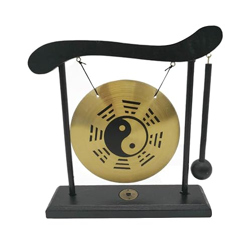2023 Mini Desktop Gong Tisch Chinesische Gong Dekoration Schreibtisch Chimes Mini Gong N2f1 Gong Shui Asiatische Messing Windglocke Feng von YXRRVING