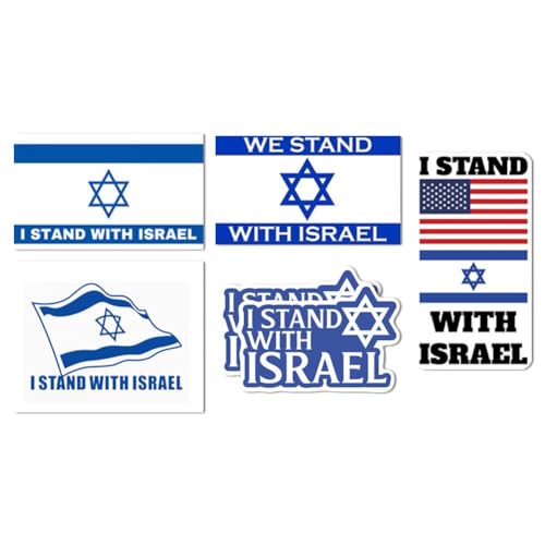 YXRRVING Israel Flagge Aufkleber I Stand with Israel Bumper Sticker Israelische Flagge Stoßstange Aufkleber Zeigen Sie wo Sie stehen Israel Stoßstange Aufkleber Unterstützung Israel Aufkleber Fenster von YXRRVING