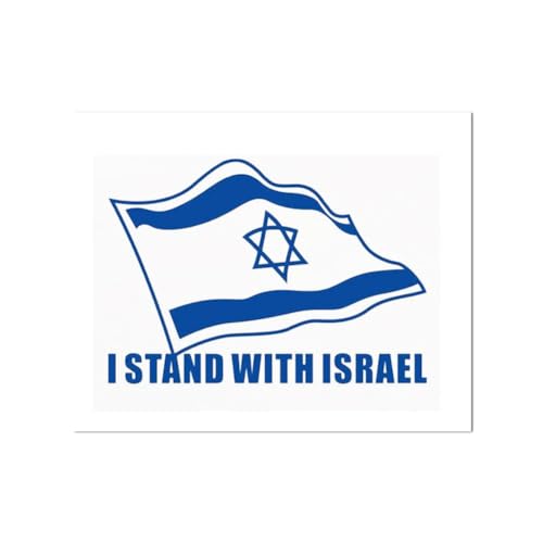 YXRRVING Israel Flagge Aufkleber I Stand with Israel Bumper Sticker Israelische Flagge Stoßstange Aufkleber Zeigen Sie wo Sie stehen Israel Stoßstange Aufkleber Unterstützung Israel Aufkleber Fenster von YXRRVING