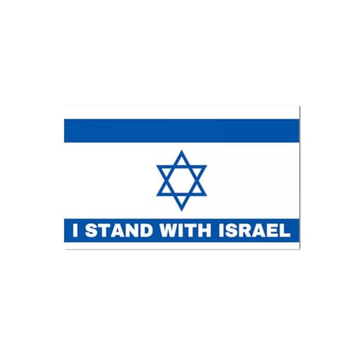 Israel Flagge Aufkleber, I Stand with Israel Bumper Sticker, Israelische Flagge Stoßstange Aufkleber, Zeigen Sie, wo Sie stehen, Israel Stoßstange Aufkleber, Unterstützung Israel Aufkleber für Fenster von YXRRVING