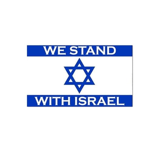 Israel Flagge Aufkleber, I Stand with Israel Bumper Sticker, Israelische Flagge Stoßstange Aufkleber, Zeigen Sie, wo Sie stehen, Israel Stoßstange Aufkleber, Unterstützung Israel Aufkleber für Fenster von YXRRVING