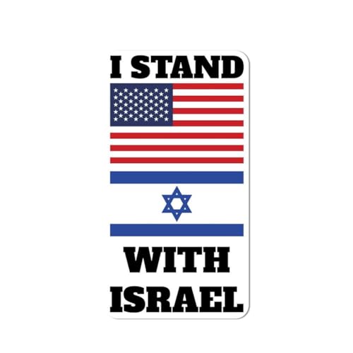 Israel Flagge Aufkleber, I Stand with Israel Bumper Sticker, Israelische Flagge Stoßstange Aufkleber, Zeigen Sie, wo Sie stehen, Israel Stoßstange Aufkleber, Unterstützung Israel Aufkleber für Fenster von YXRRVING