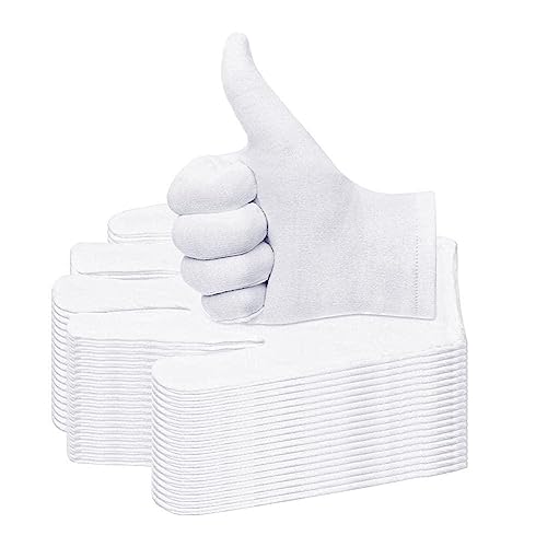 YXRRVING 12 Paar weiße Baumwollhandschuhe für allgemeine Zwecke, feuchtigkeitsspendendes Futter, S-XL, Handschuhe Größe R9E6 von YXRRVING