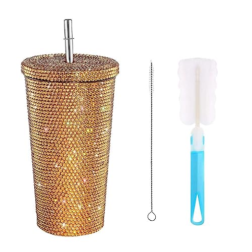 YXRRVING Golden Light Cup 750ML Cup with Lid Straw Reusable Stainless Steel Drinks for Home Can Office Put Tea Suitable YXRRVING Golden Light Cup 750ML Cup with Lid Straw Reusable Stainless Steel Drinks for Home Can Office Put Tea Suitable von YXRRVING