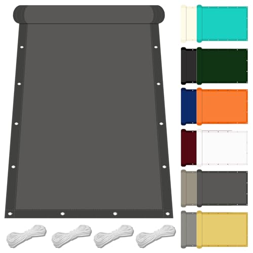 Sonnensegel Rechteckig 0.4 x 1.6 m Uv-Schutz Wetterfest Pergola Sonnensegel Polyester Wasserabweisend für Garten Balkon Schwimmbad, Dunkelgrau von YXRS