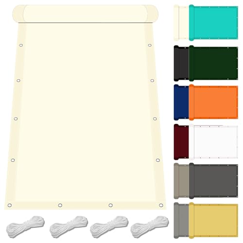 Sonnensegel Rechteckig 0.7 x 1.6 m Uv-Schutz Wetterfest Pergola Sonnensegel Polyester Wasserabweisend für Garten Balkon Schwimmbad, Beige Sonnensegel Rechteckig 0.7 x 1.6 m Uv-Schutz Wetterfest Pergola Sonnensegel Polyester Wasserabweisend für Garten Balkon Schwimmbad, Beige von YXRS