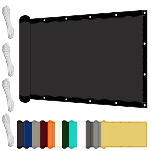 Sonnensegel Wasserdicht 130 x 155 cm mit UV Schutz Pergola Sonnensegel Premium PES Polyester für Balkon Garten Terrasse, Schwarz Sonnensegel Wasserdicht 130 x 155 cm mit UV Schutz Pergola Sonnensegel Premium PES Polyester für Balkon Garten Terrasse, Schwarz von YXRS