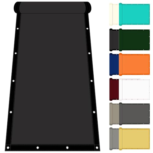 Sonnensegel Wasserdurchlässig 100 x 310 cm mit UV Schutz Garten Segel Wasserdicht Premium PES Polyester für Balkon Garten Terrasse, Schwarz Sonnensegel Wasserdurchlässig 100 x 310 cm mit UV Schutz Garten Segel Wasserdicht Premium PES Polyester für Balkon Garten Terrasse, Schwarz von YXRS